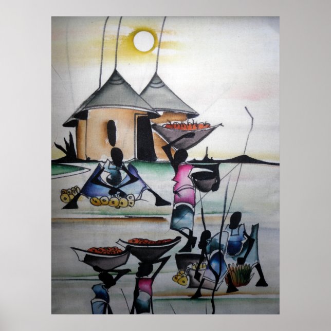 afrikanische Wohngestaltung 3 Poster (Vorne)