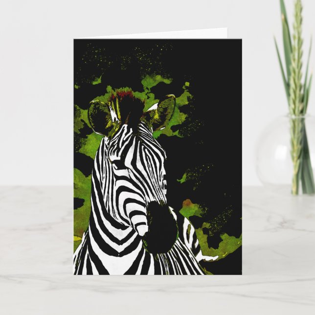 Afrikanische Zebra-Nacht Karte (Vorderseite)
