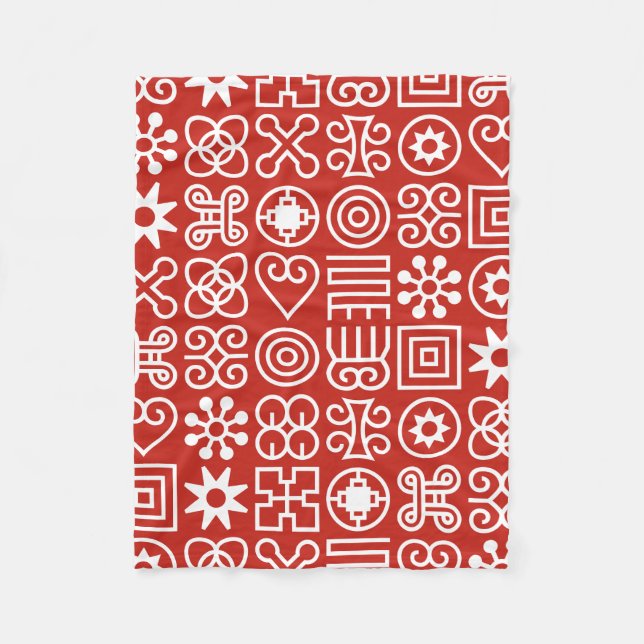 Afrikanischer Adinkra Fleecedecke (Vorderseite)