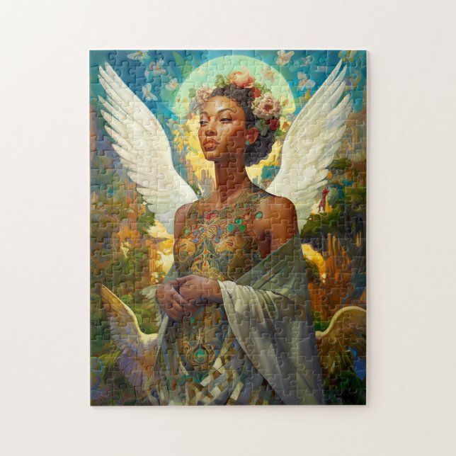 Afrikanischer Amerikaner Angel Goddess Fantasy Art (Vertikal)