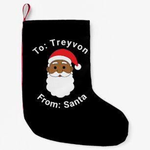 Afrikanischer Amerikaner aus dem Santa Individuell Kleiner Weihnachtsstrumpf