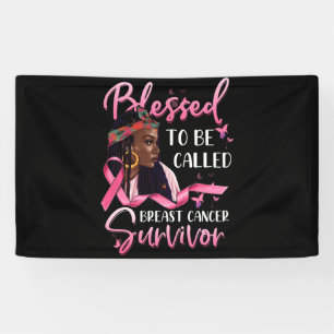 Afrikanischer Amerikaner gesegnet, Brustkrebs zu n Banner