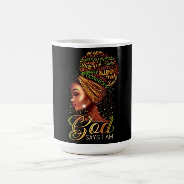 Afrikanischer Amerikaner Gott sagt, ich sei schwar Kaffeetasse (Mittel)