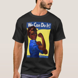 Afrikanischer Amerikaner Rosie The Riveter Black H T-Shirt