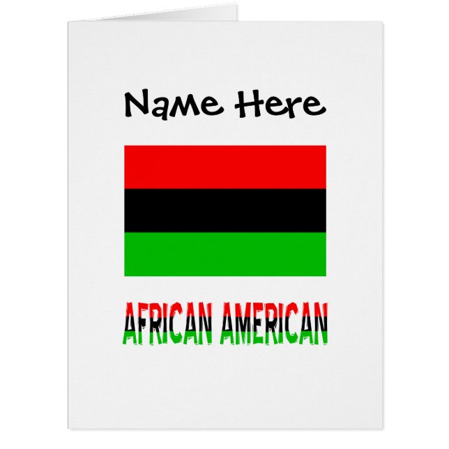 Afrikanischer Amerikaner und Diaspora Flag mit Ihr (Vorderseite)