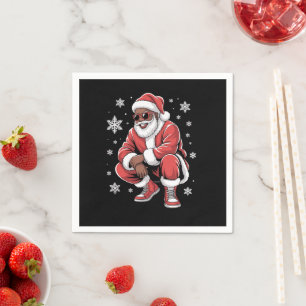 Afrikanischer Amerikaner Weihnachten Pajama Xmas A Serviette