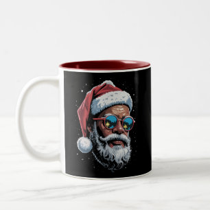 Afrikanischer Amerikaner Weihnachten Pajama Xmas A Zweifarbige Tasse