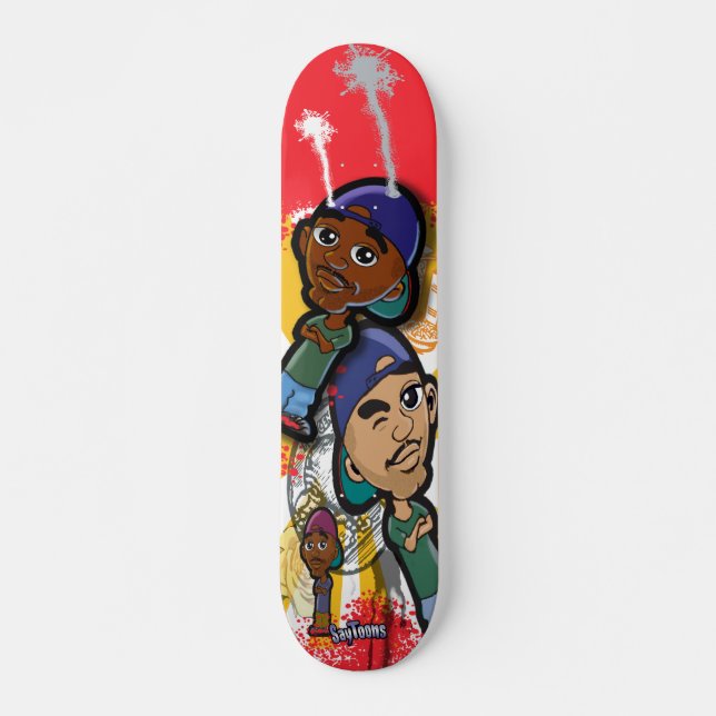 Afrikanischer amerikanischer angesagter skateboard (Vorne)