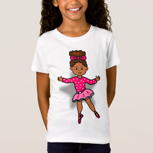 Afrikanischer amerikanischer Ballerina-T - Shirt (Vorderseite)