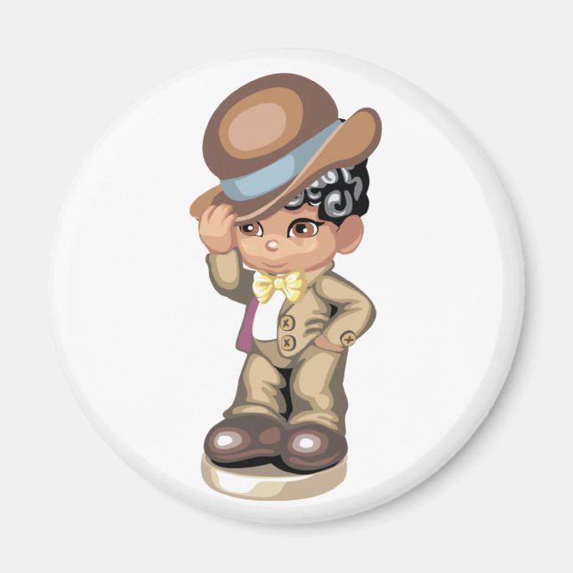 Afrikanischer Amerikanischer Boy Magnet (Vorne)