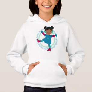 Afrikanischer amerikanischer Eis-Skater - Wintersp Hoodie