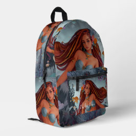 Afrikanischer Amerikanischer Wasserfarbenfrost Bedruckter Rucksack