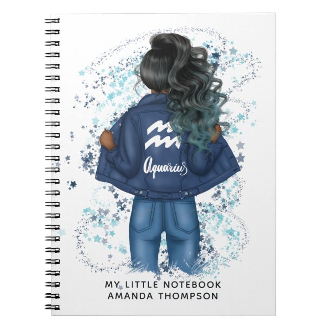 Afrikanischer Aquarius Zodiac Sign Personal Notizblock (Vorderseite)