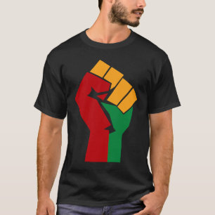 Afrikanischer Aufstieg aus der Hand Schwarze Gesch T-Shirt