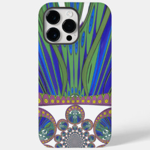 Afrikanischer Blau Lila Dekorativer Kunstdruck Case-Mate iPhone 14 Pro Max Hülle