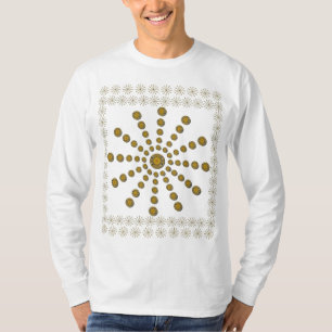 Afrikanischer cooler Sonnenblumen-Polka-Punkt-Kuns T-Shirt