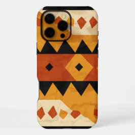 afrikanischer Designhintergrund in braun und schwa iPhone 16 Pro Max Hülle