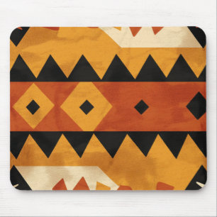 afrikanischer Designhintergrund in braun und schwa Mousepad