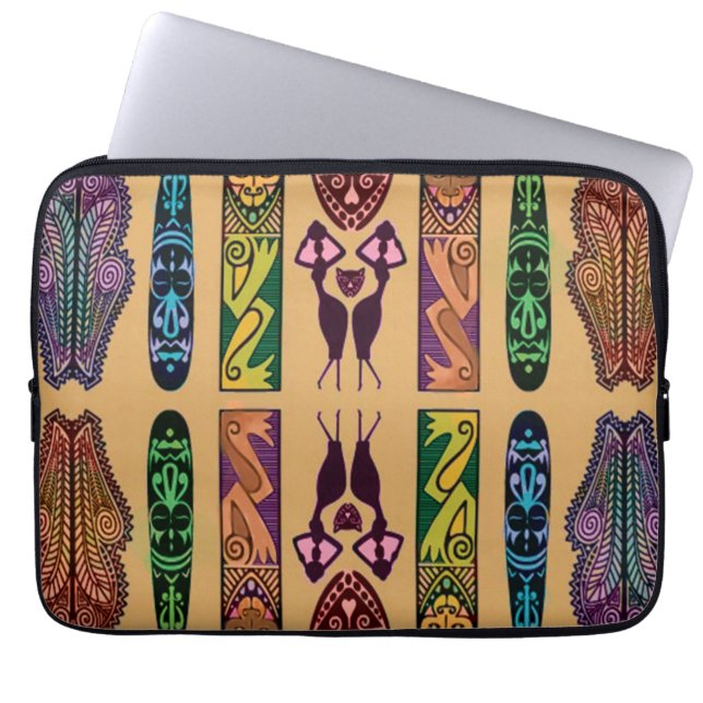 Afrikanischer Druck-Laptop-Kasten Laptopschutzhülle (Vorderseite)