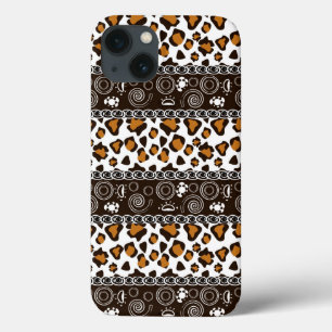 Afrikanischer Druck mit Gepardhautmuster iPhone 13 Hülle