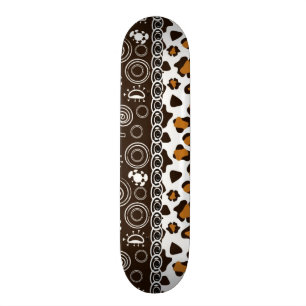 Afrikanischer Druck mit Gepardhautmuster Skateboard