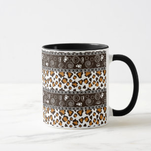 Afrikanischer Druck mit Gepardhautmuster Tasse