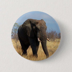 Afrikanischer Elefant Button