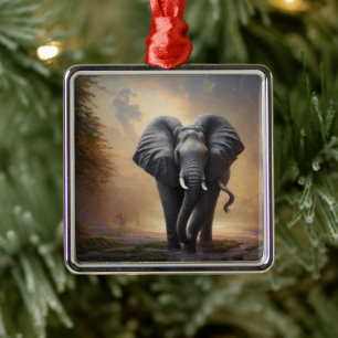 Afrikanischer Elefant - der König - Ornament Aus Metall