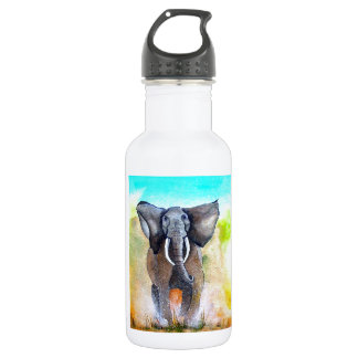 Afrikanischer Elefant groß und mächtig Edelstahlflasche