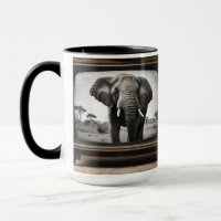 afrikanischer Elefant im analogen Fernsehen,
