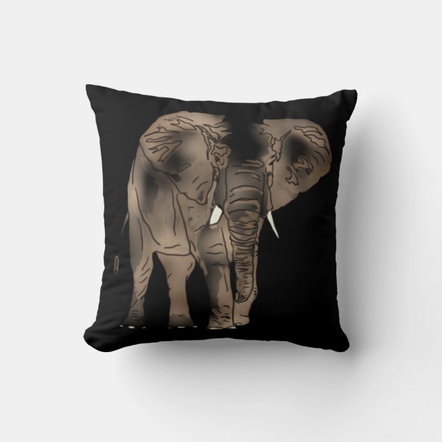 Afrikanischer Elefant Kissen (Vorderseite)