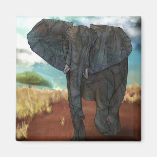 Afrikanischer Elefant-Magnet Magnet