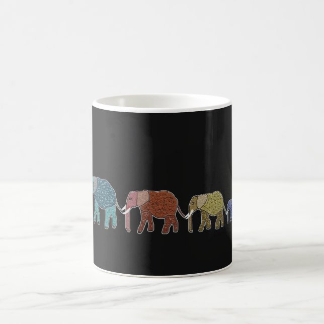 Afrikanischer Elefant-NeonTasse Kaffeetasse (Mittel)