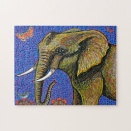Afrikanischer Elefant-Puzzlespiel