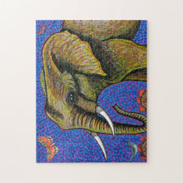 Afrikanischer Elefant-Puzzlespiel