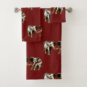 Afrikanischer Elefant-Safari Badhandtuch Set