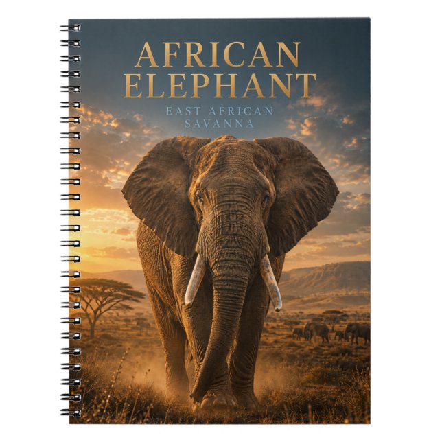 Afrikanischer Elefant Savanne TIERE Notizblock (Vorderseite)