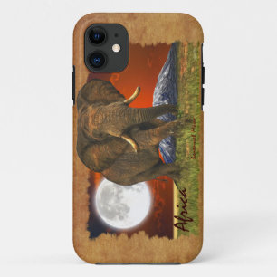 Afrikanischer Elefant und Mond II-Handy-Fall Case-Mate iPhone Hülle