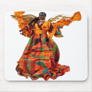 Afrikanischer Engel in der Orange Mousepad