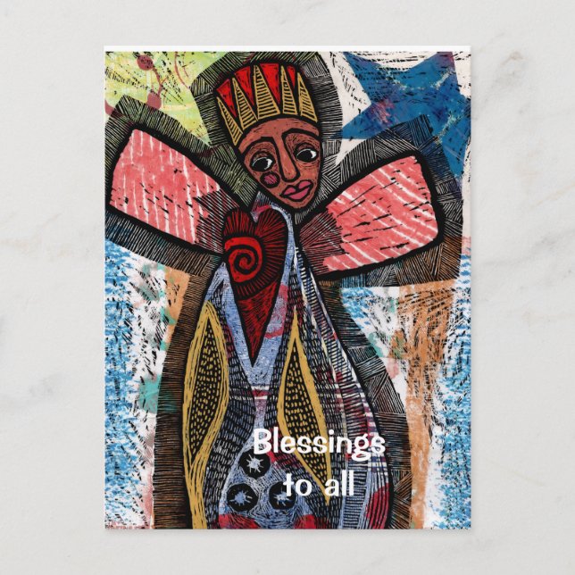 Afrikanischer Engel Postkarte (Vorderseite)