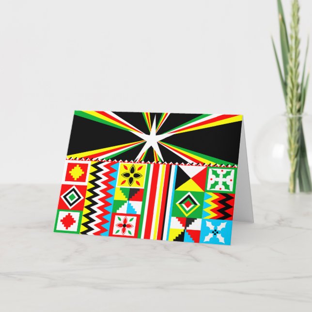 Afrikanischer Entwurf Kente Feiertagskarte (Vorderseite)