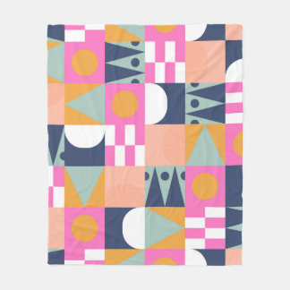 Afrikanischer Farbblock, geometrisches Muster. Fleecedecke