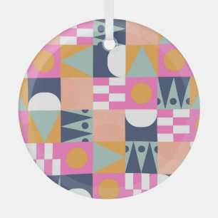 Afrikanischer Farbblock, geometrisches Muster. Ornament Aus Glas