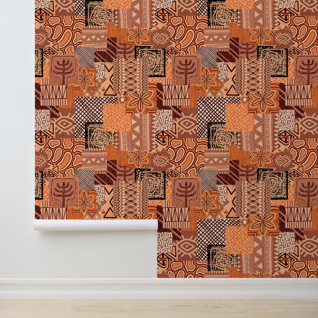 afrikanischer Fliesenstil Tapete (Anwendung)