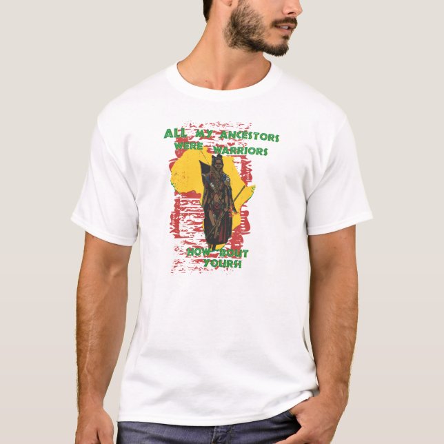 Afrikanischer Frauen-Krieger T-Shirt (Vorderseite)
