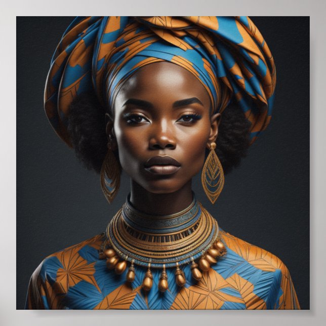 afrikanischer Frauenstil Poster (Vorne)
