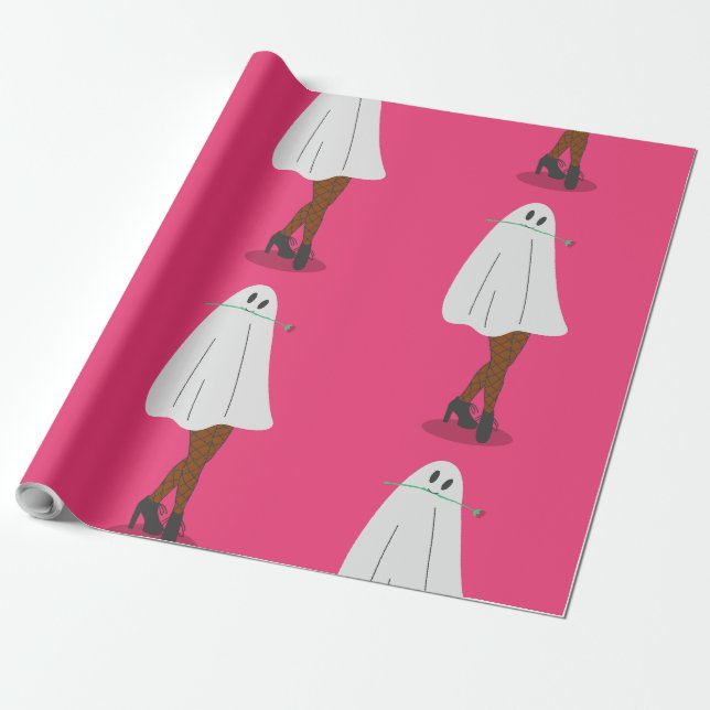 Afrikanischer Geist-Halloween-Strumpf Geschenkpapier (Ungerollt)