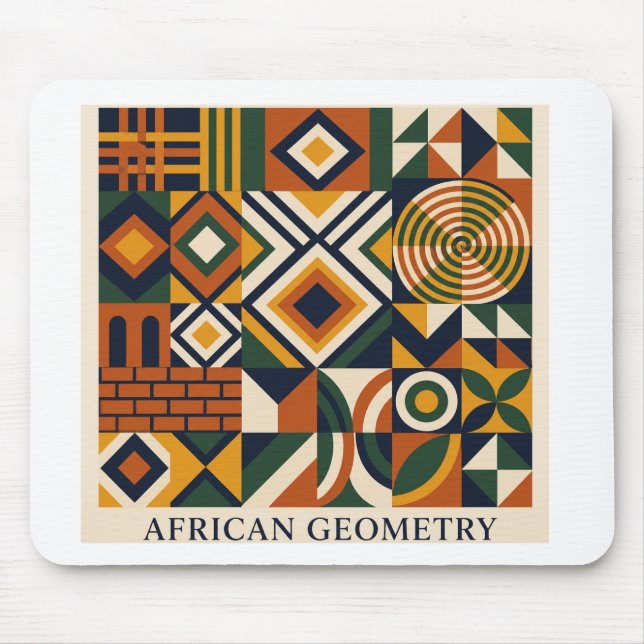 Afrikanischer Geometrie-Mauspad Mousepad (Vorne)