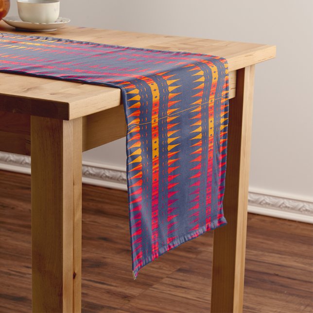 Afrikanischer geometrischer Druck Kurzer Tischläufer (Von Creator hochgeladen)