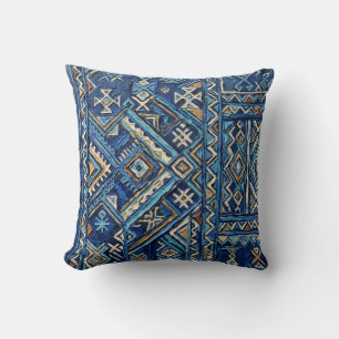 Afrikanischer geometrischer Impasto-Malerei-Druck Kissen